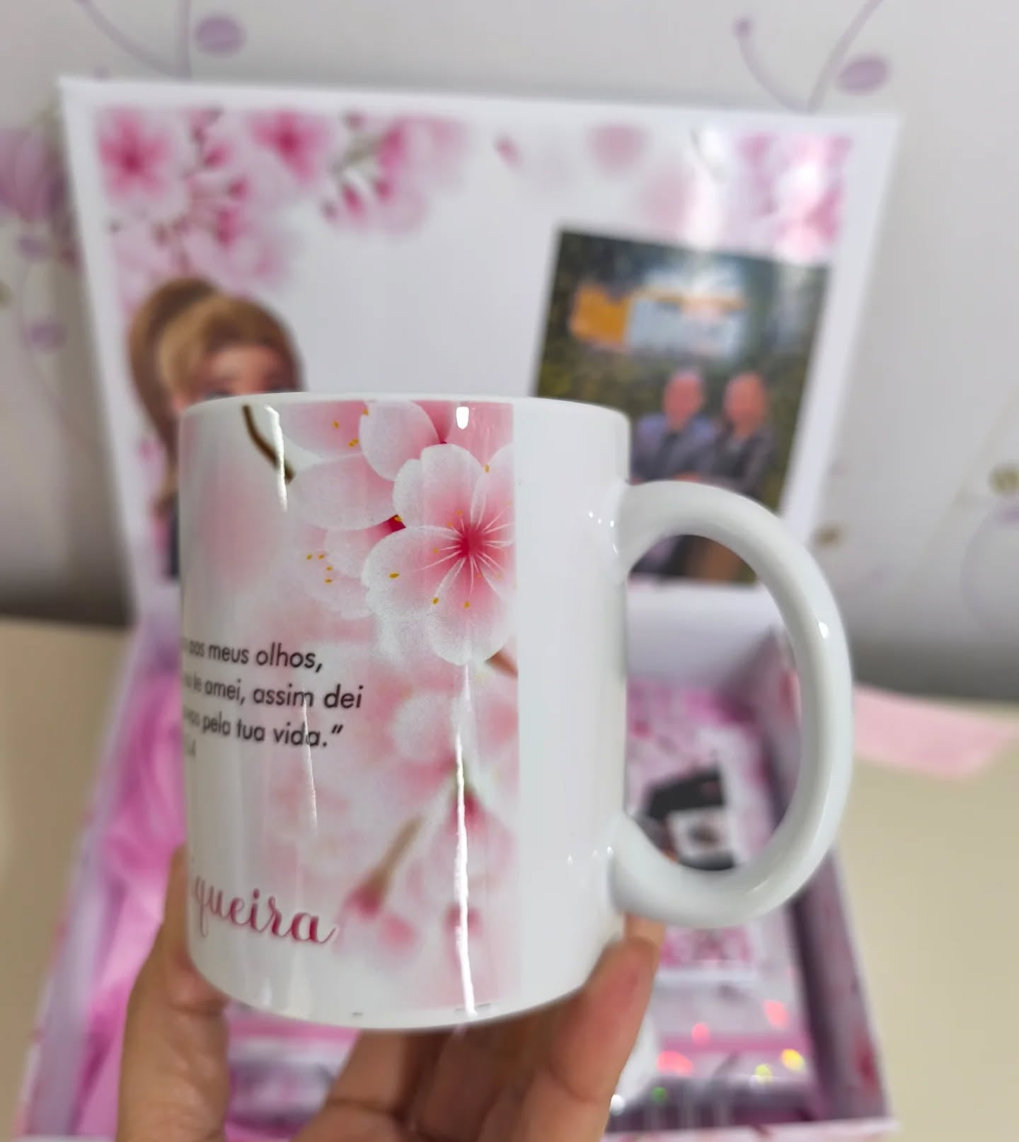 Caixa Personalizada com Caderno Minhas Meditações + Devocional + Bloquinho de anotações + Caneca + Marcador Magnético